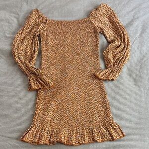 Floral Orange Women's Dress